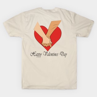 couple holding hands in a heart T-Shirt